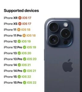 ios 18 supported device