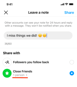 Share Instagram Notes with one Close Friend 768x874 1