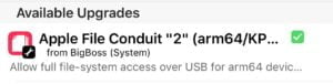 Apple File Conduit "2"  Tweak (iOS 11+, arm64)