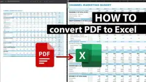 Convert PDF to Excel