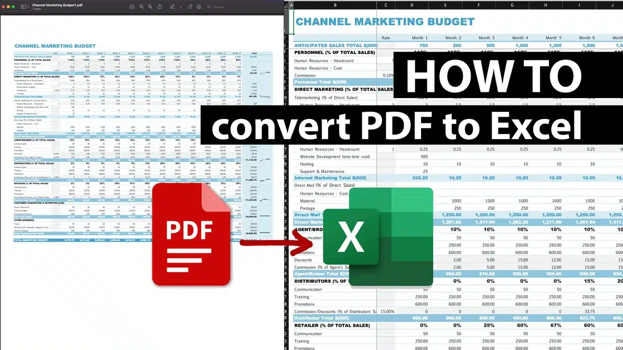 Convert PDF to Excel 2024