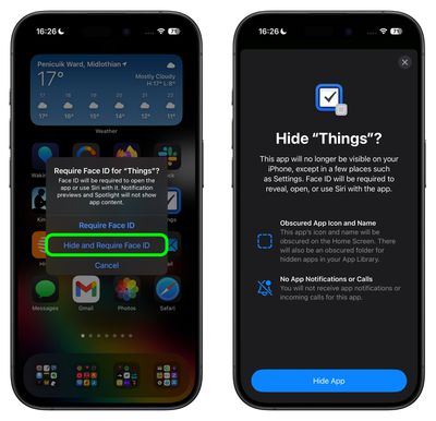 hide app ios 18