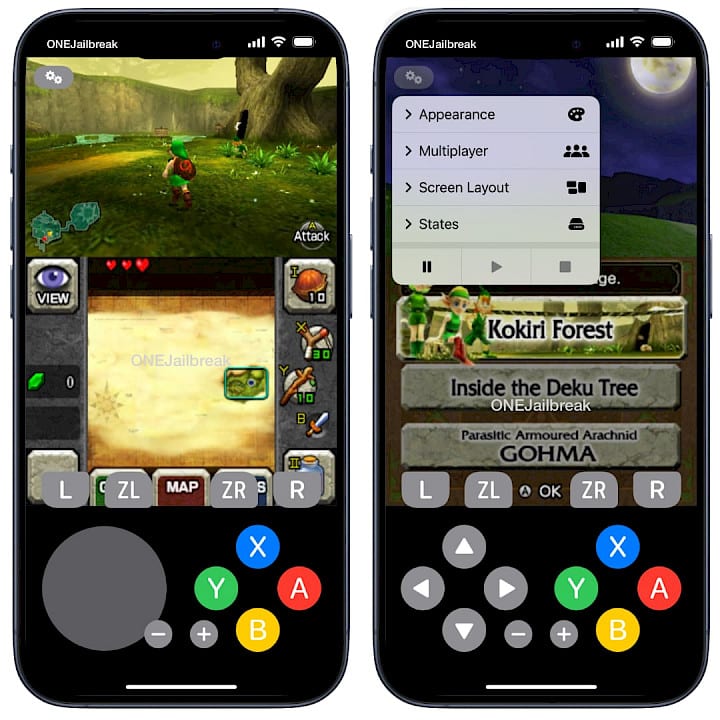 Screenshot of Limón Nintendo 3DS emulator for iOS.