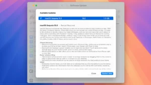 Apple macOS Software Update Sequoia Release Notes