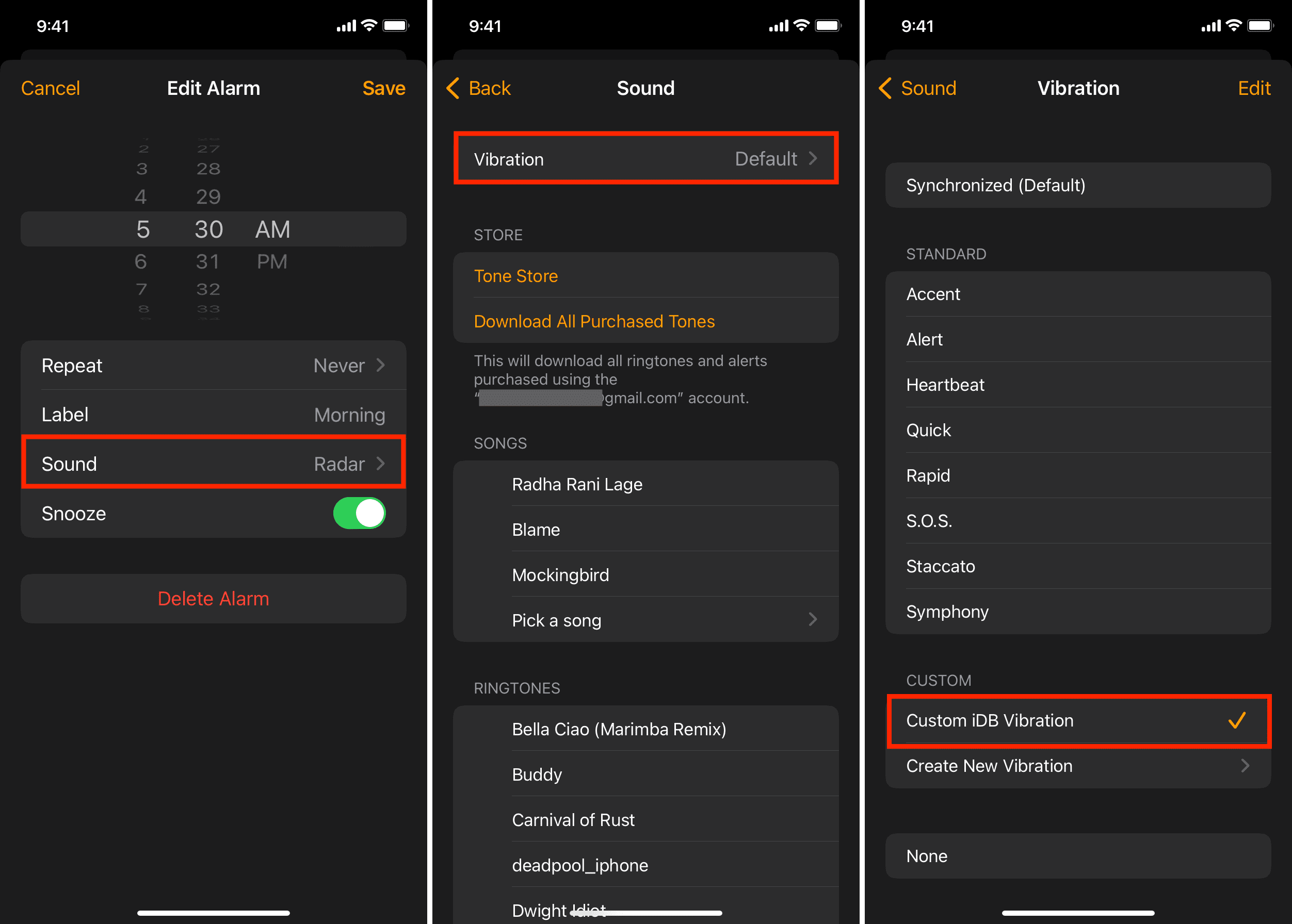 Custom Vibration Patterns