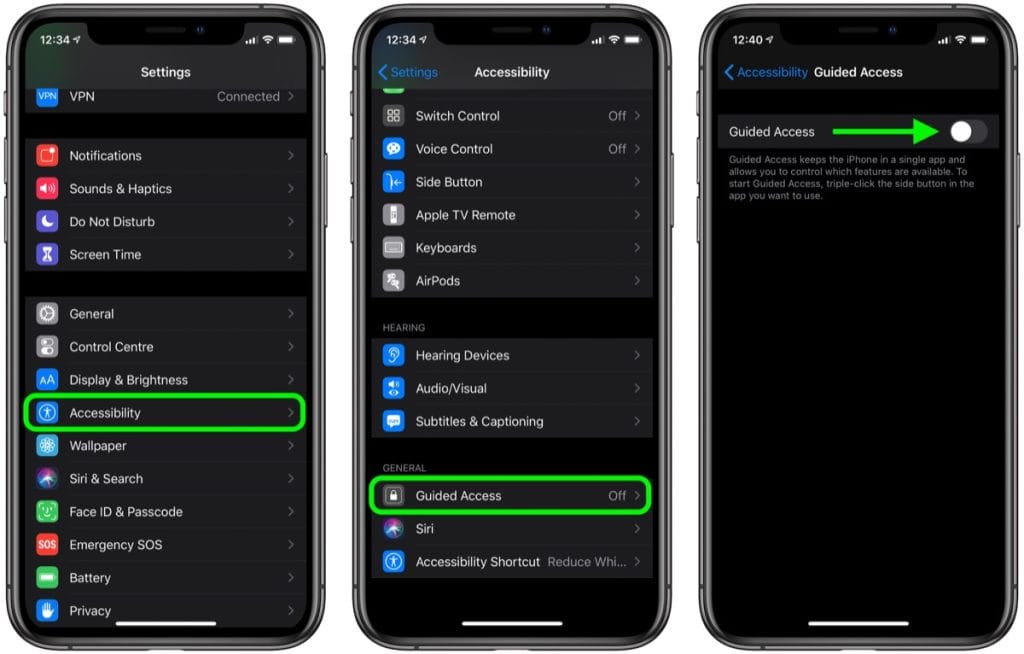 Guided Access for Focused Tasks