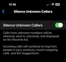 Silence Unknown Callers