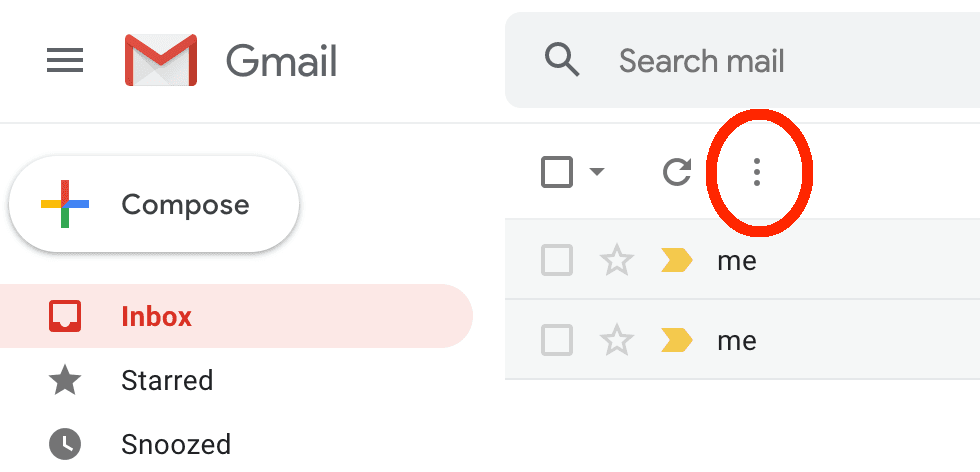 Tap the three dots in the top right corner of the email