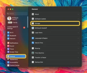 free up mac storage system settings 1